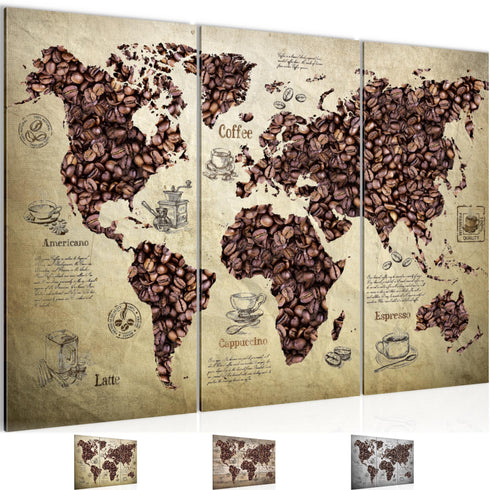 Wandbilder Wohnzimmer XXL Küche Kaffee Moderne Bilder Weltkarte